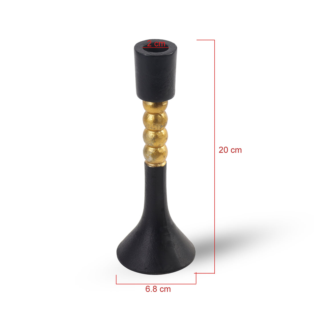 Black & Gold Elegant Candle Holder Set (Set of 3)