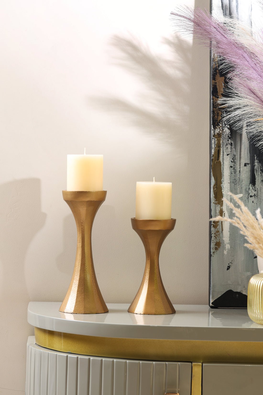 Golden Grace Candle Holders