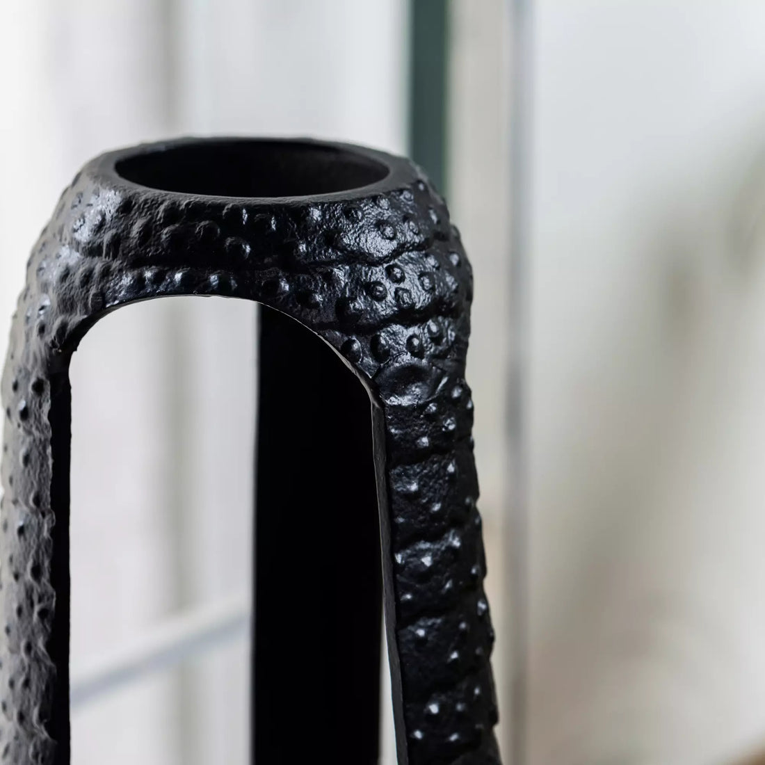 Black Pillar Candle Holder (Small)