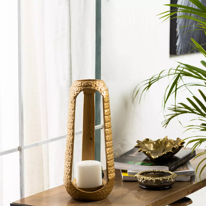 Golden Pillar Candle Holder(Small)