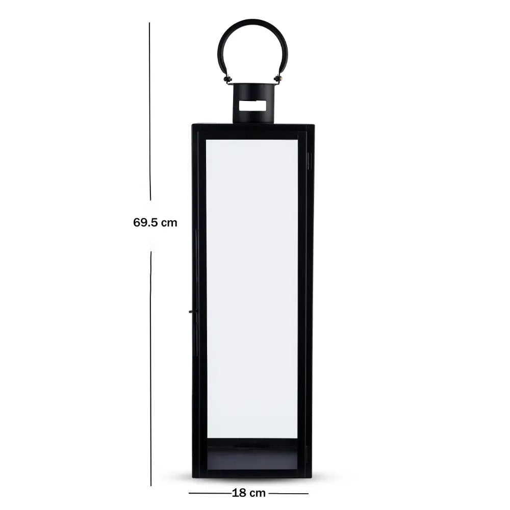 Garden Glow Lantern Black Large