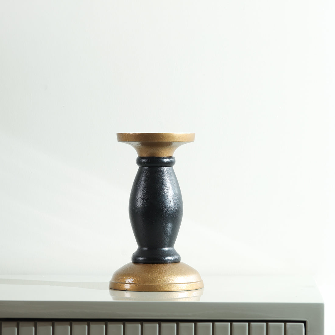 Classic Two-Tone Pillar Candle Stand