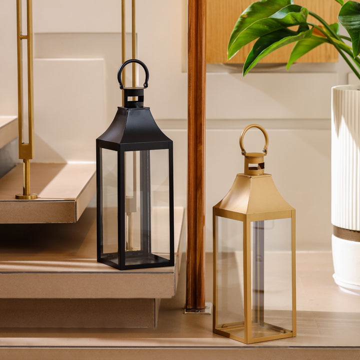 Grand Manor Lantern Black Medium