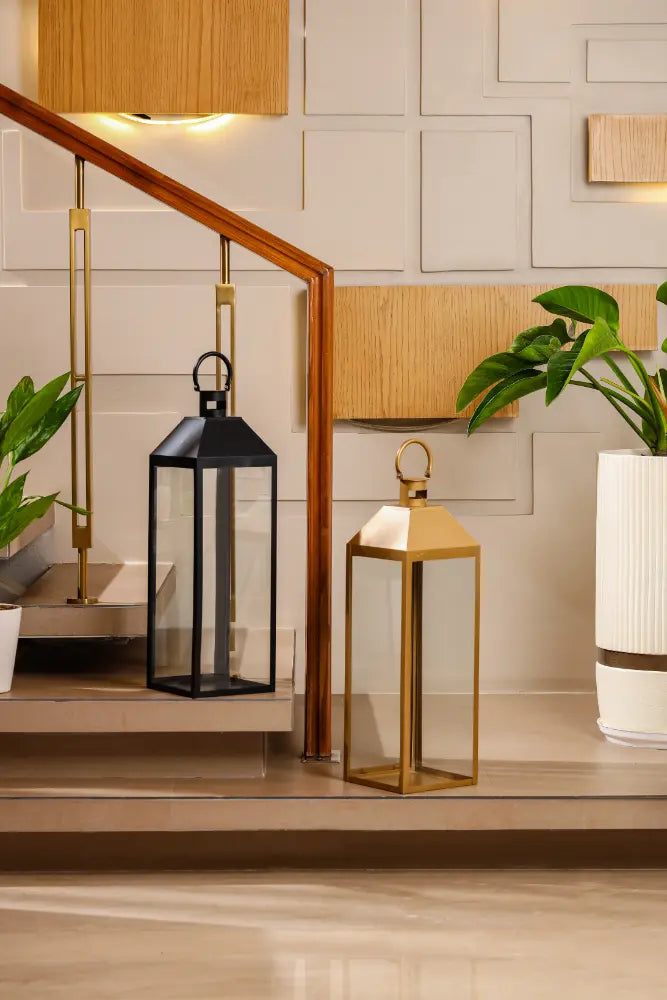 Metro Luxe Lantern Golden Large