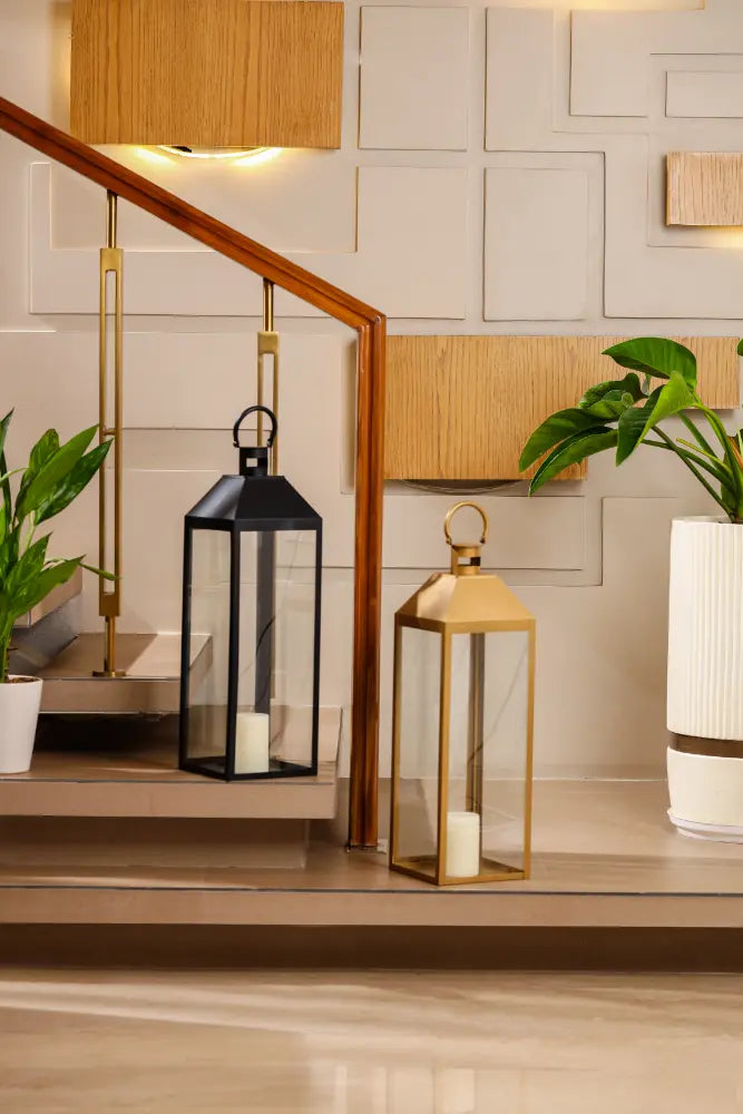 Metro Luxe Lantern Black Large