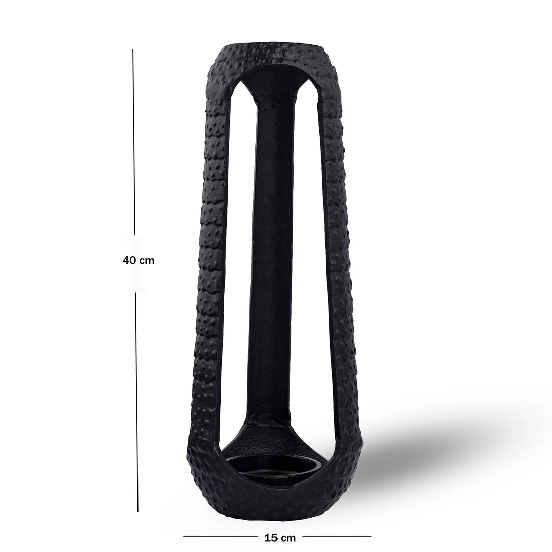 Black Pillar Candle Holder (Large)