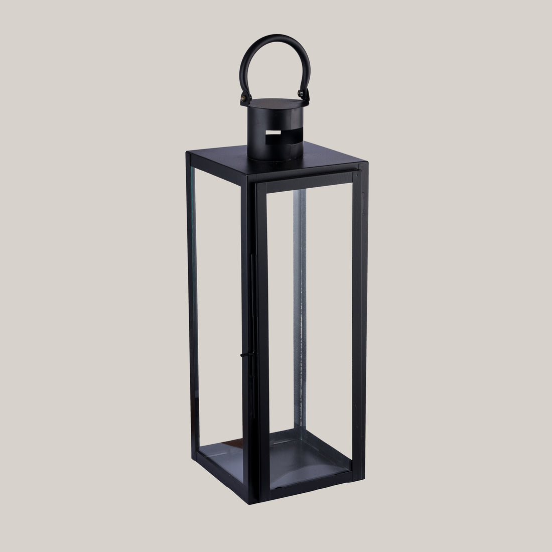 Garden Glow Lantern Black Medium