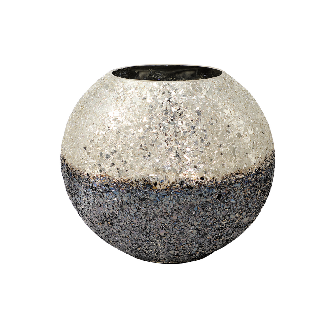 Luminous Glitter Vase - Blue Antique