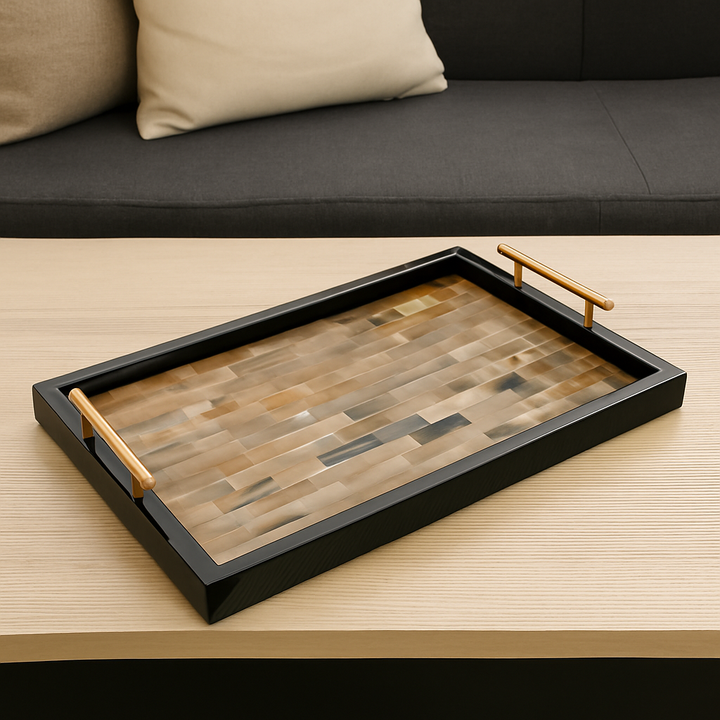 Black Horn Accent Tray