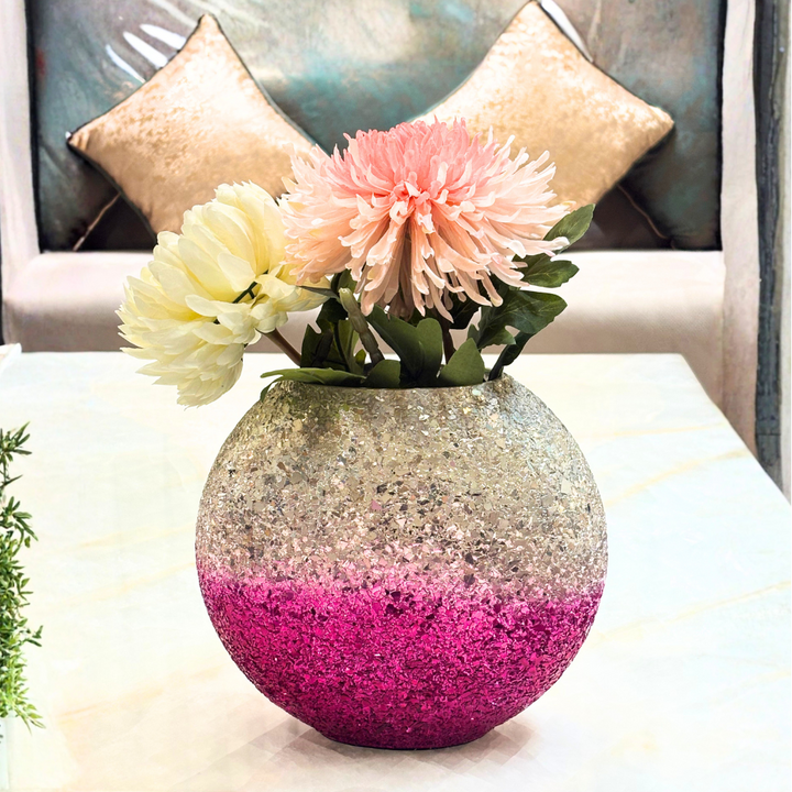 Luminous Glitter Vase - Pink