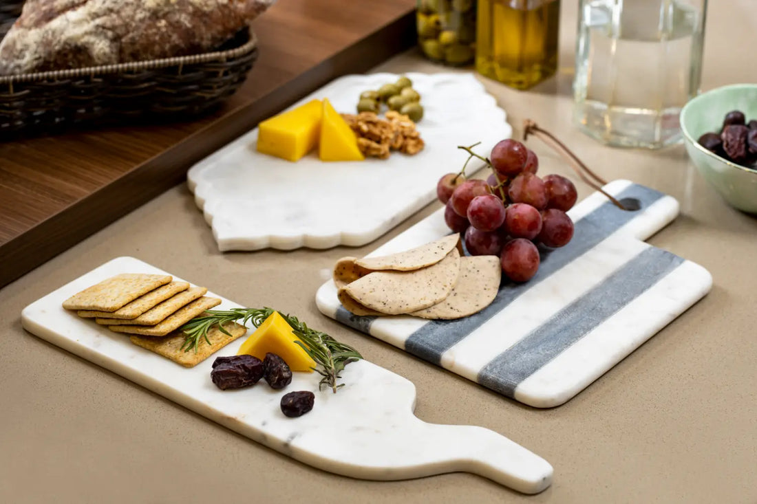 Scallop-Edged Marble Tray