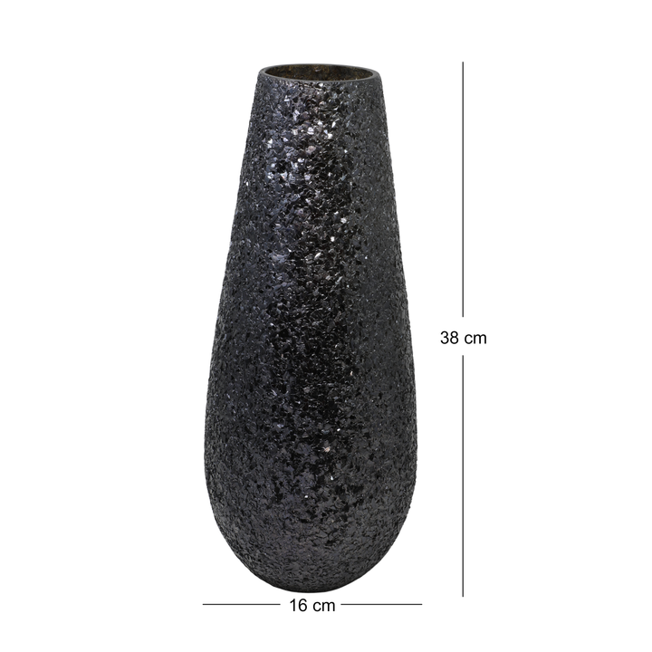 Black Aurora Glitter Vase(Large)
