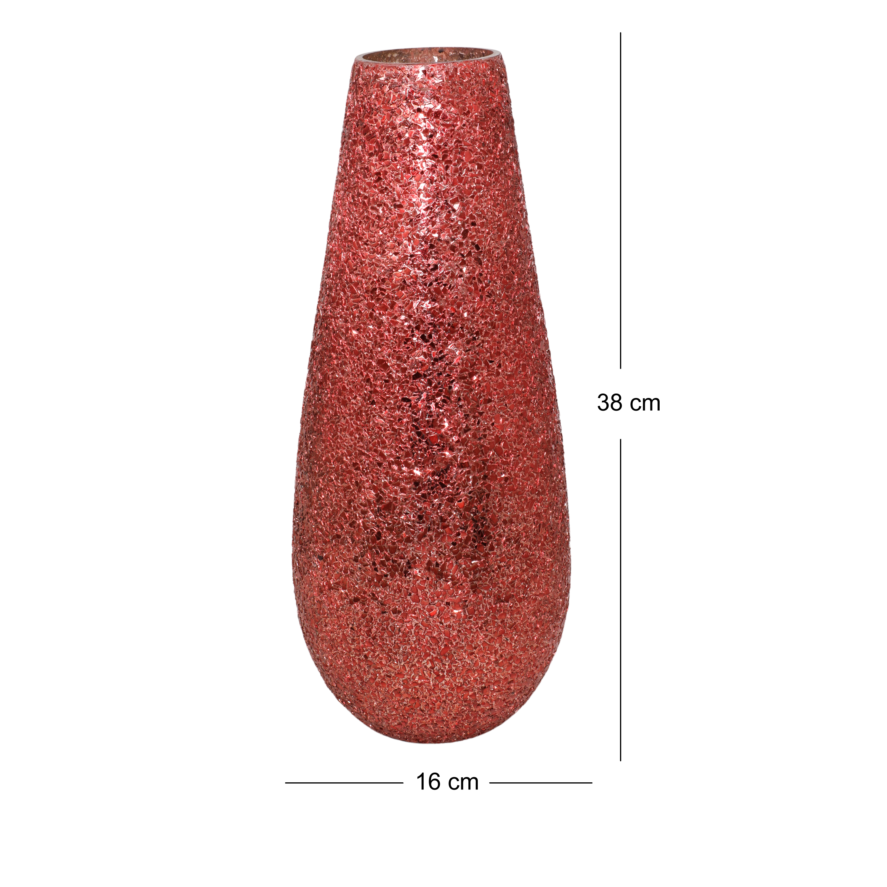Red Aurora Glitter Vase(Large)