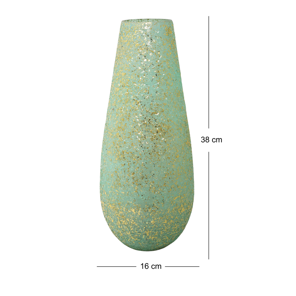 Green Aurora Glitter Vase (Large)