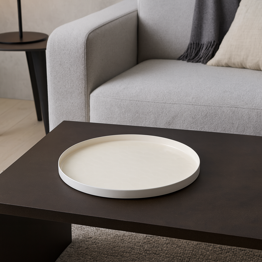 White Glow Metal Plate