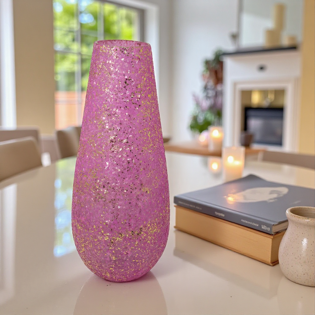Pink Aurora Glitter Vase(Large)