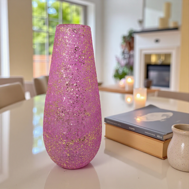 Pink Aurora Glitter Vase(Large)