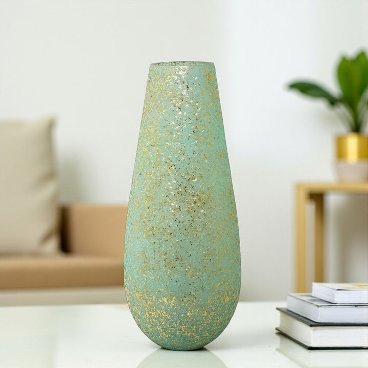 Green Aurora Glitter Vase (Large)