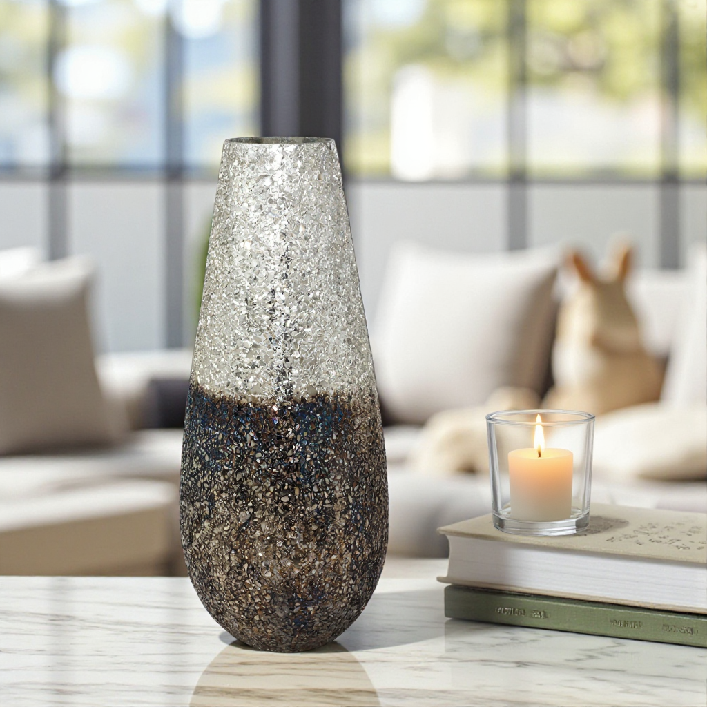 Celestial Glow Vase - Blue Antique(Large)