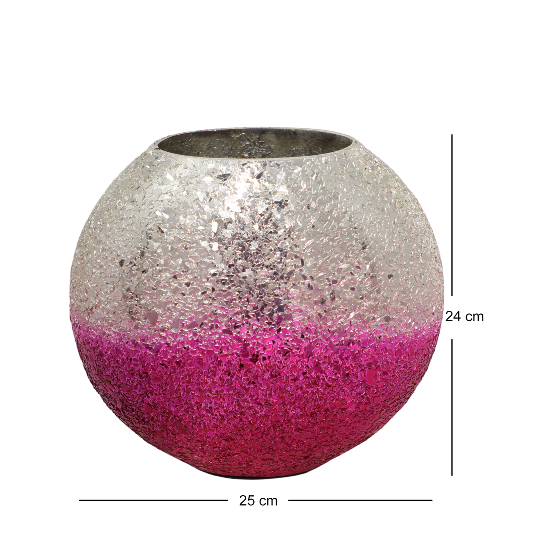 Luminous Glitter Vase - Pink