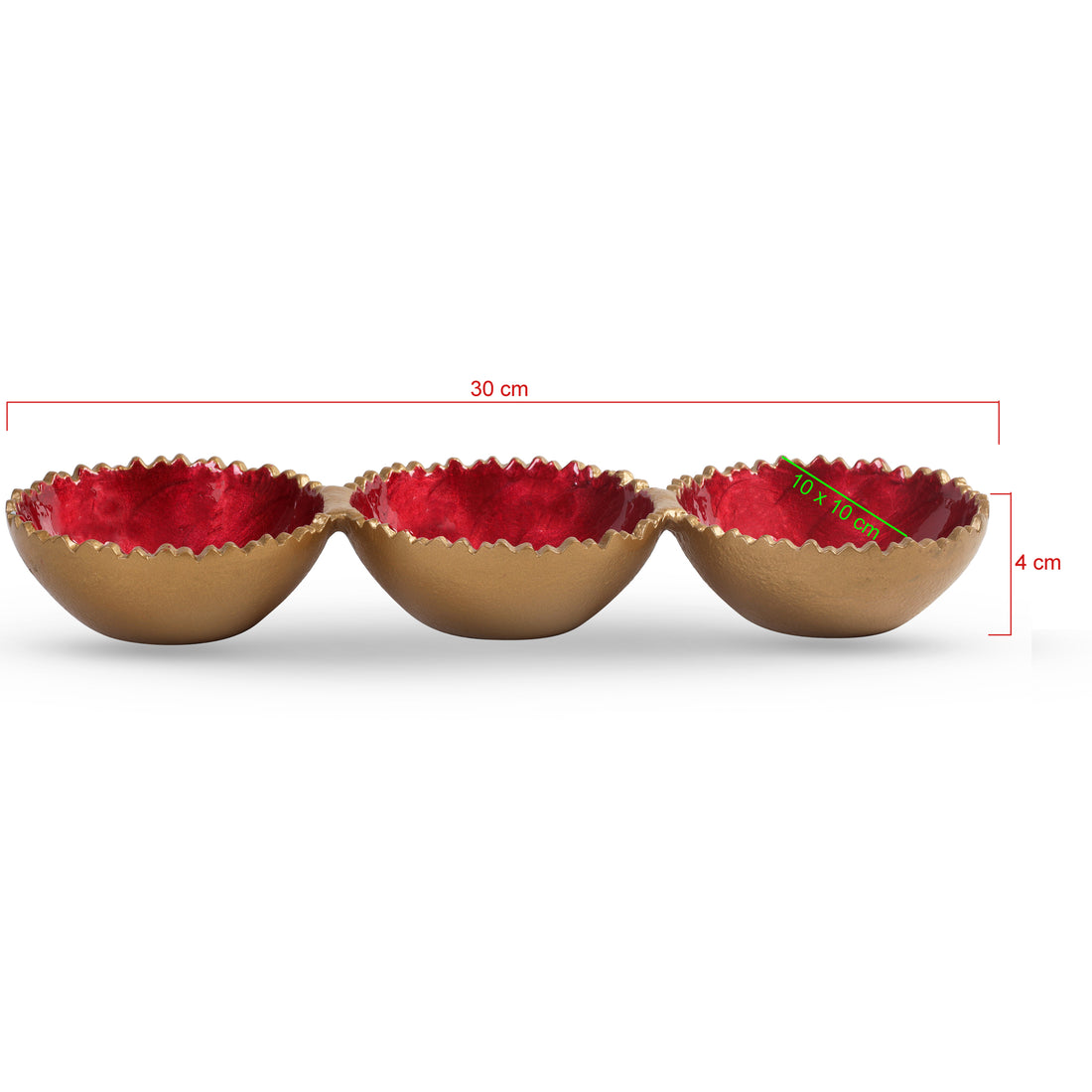 Rustic Red Ripple Bowls