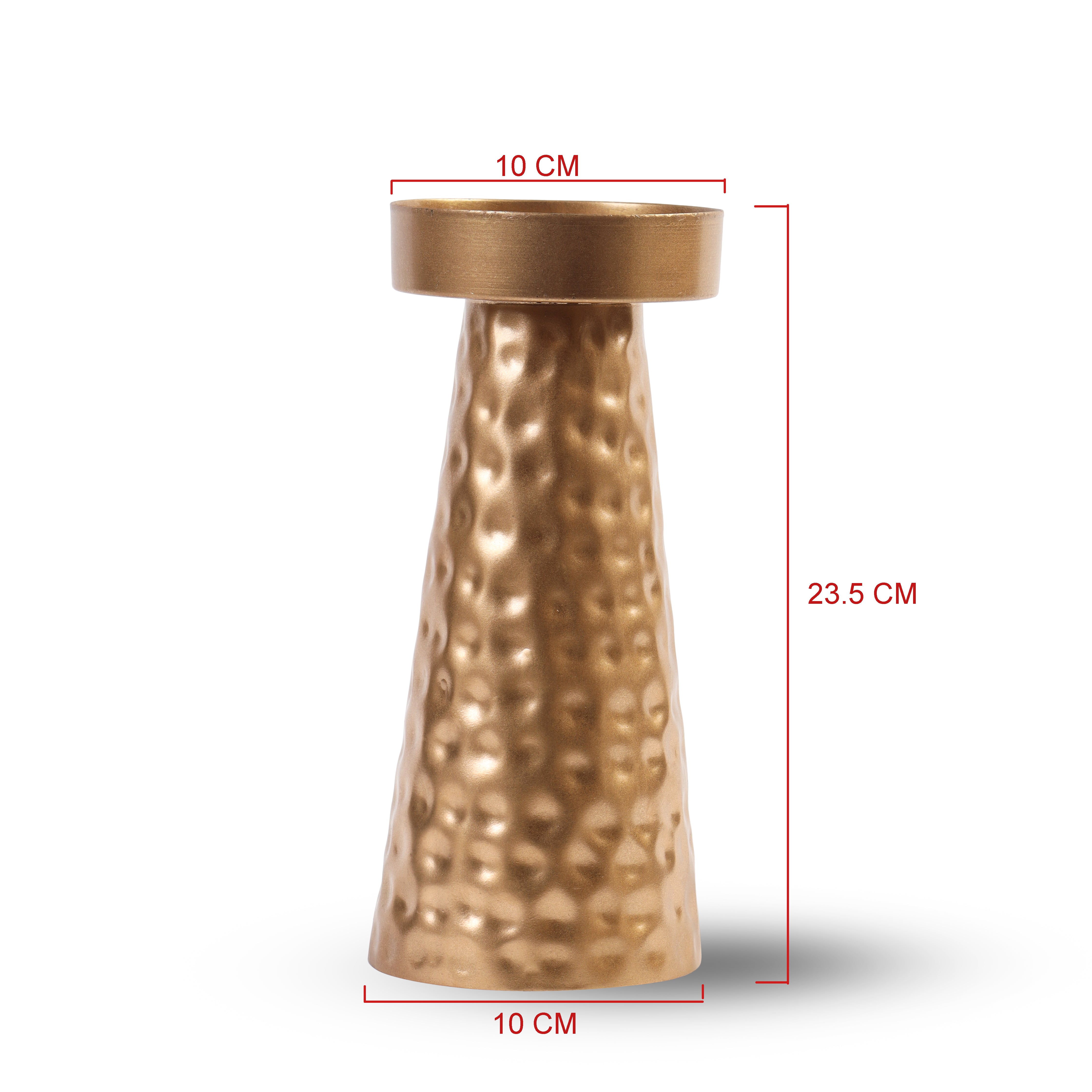 Gold Hammered Candlestands