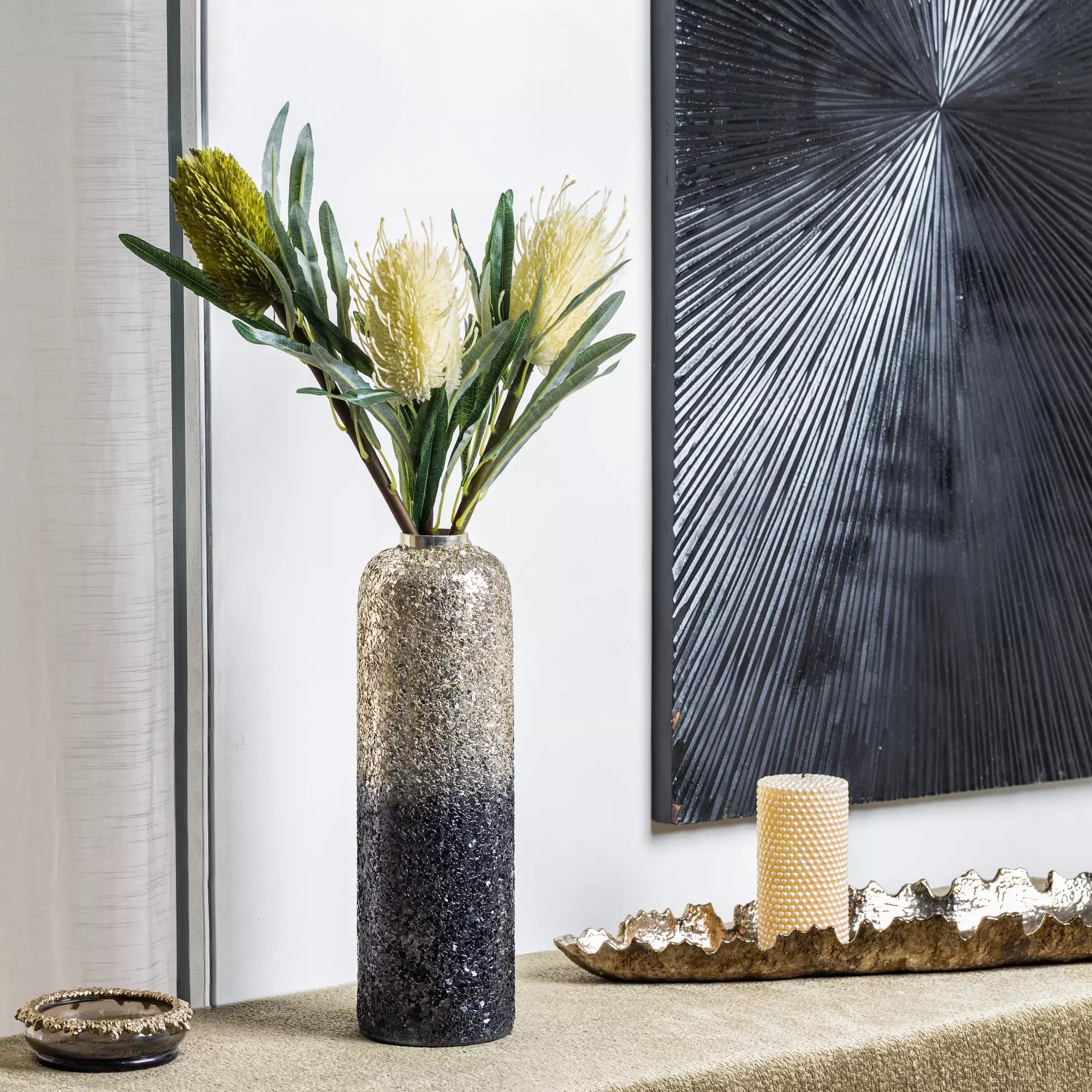 Ombre Elegance vase-Blue Antique