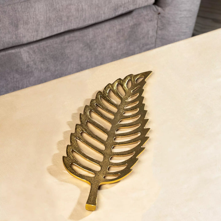 Golden Fern Decorative Tray