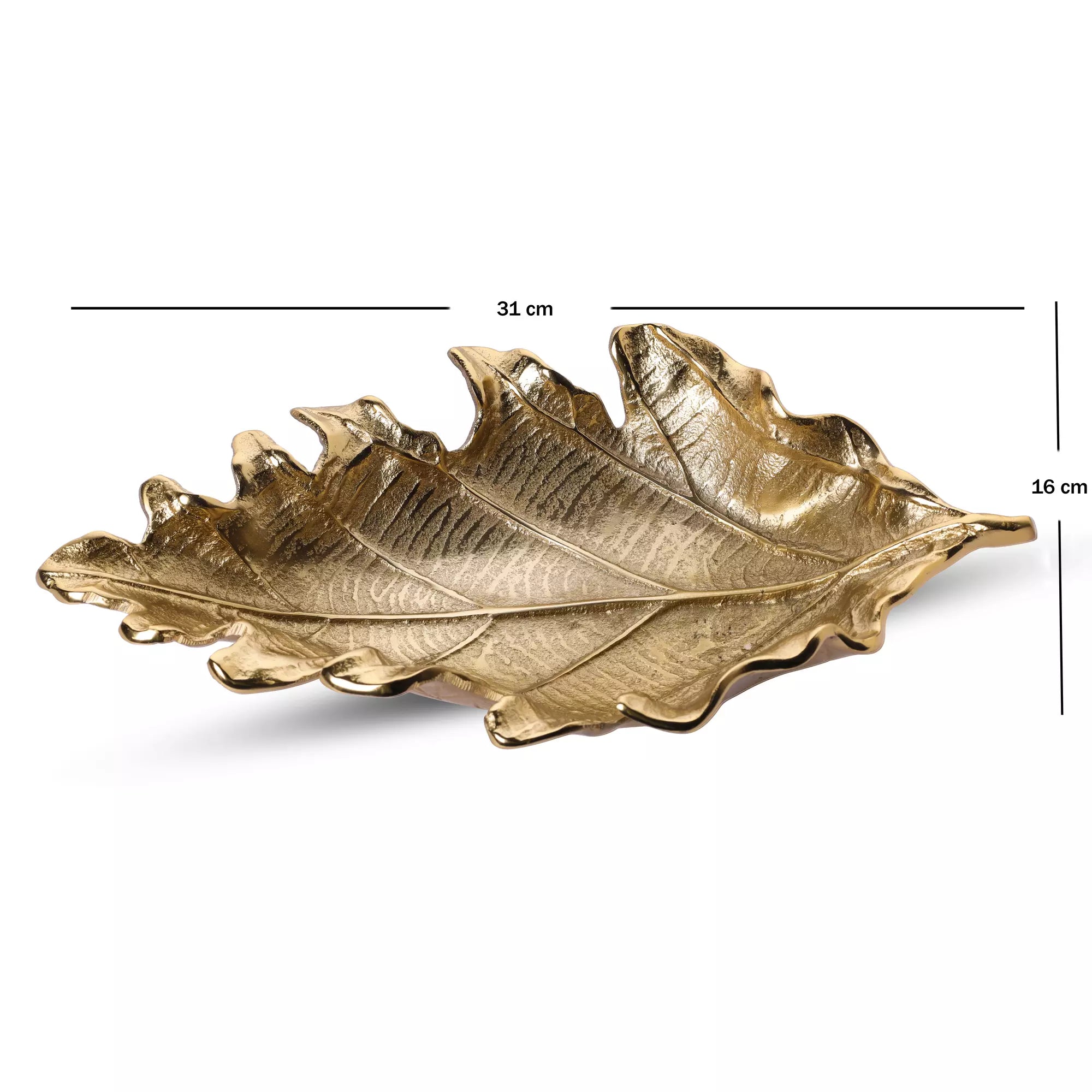 Golden Elegance Leaf Dish