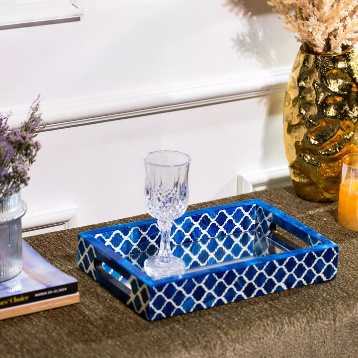 Moroccan Blue Decorative Tray