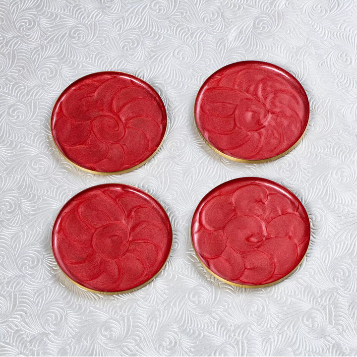 Rosy Whirl Coasters