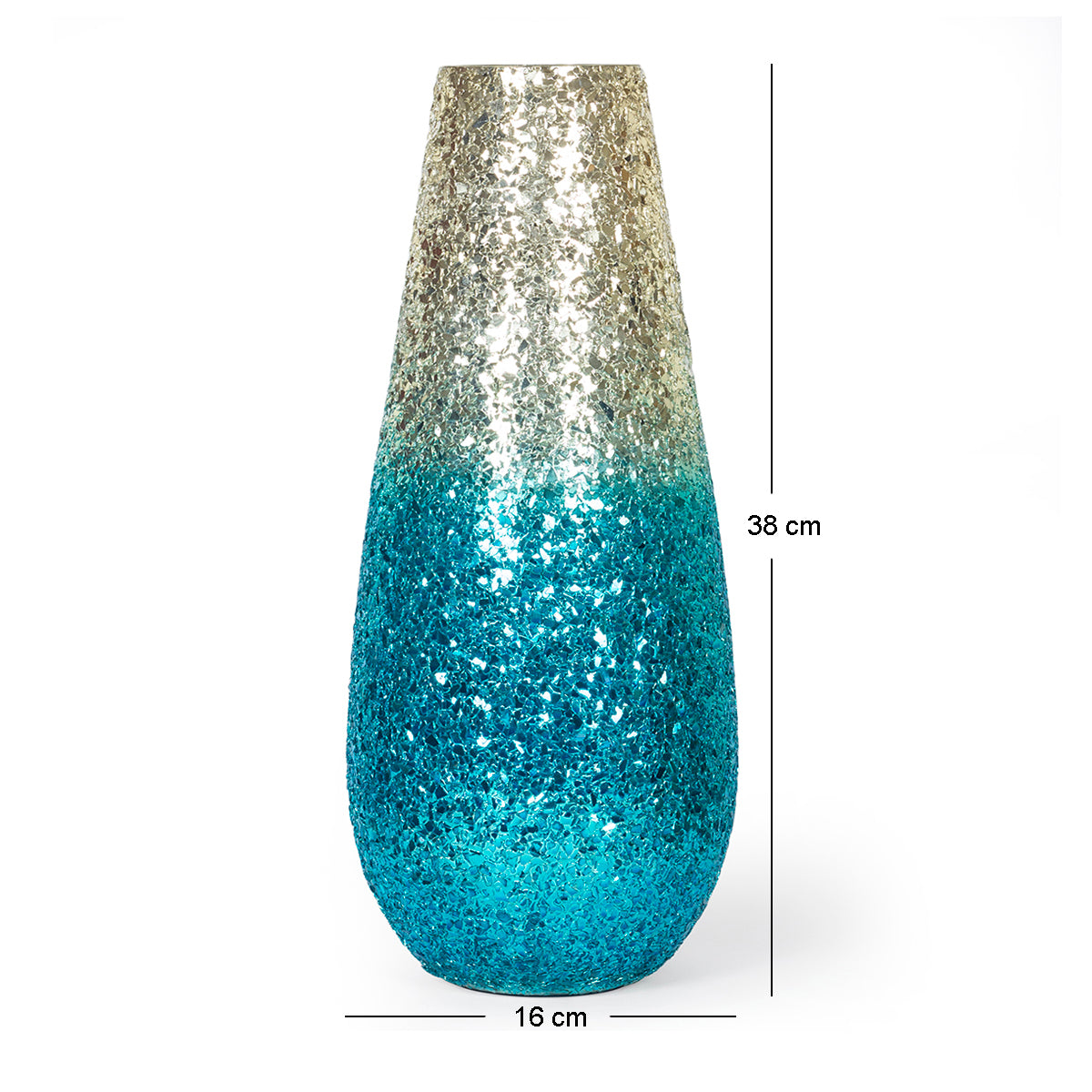 Ombre Elegance vase - Turquoise