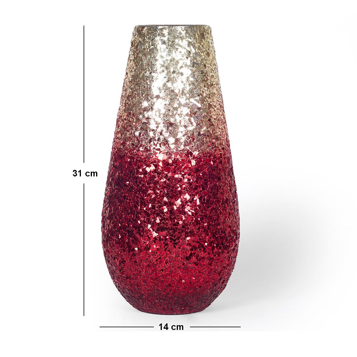 Ombre Elegance vase - Red