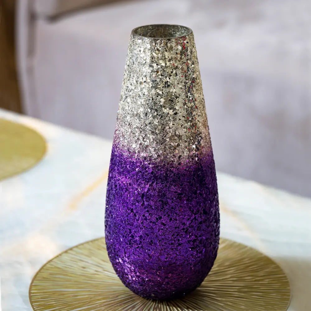 Celestial Glow Vase- Purple