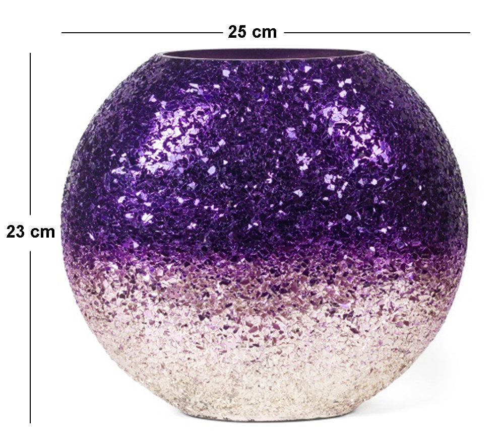 Luminous Glitter Vase - Purple Ombre