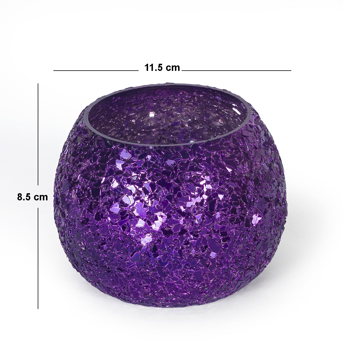 Luminous Glitter Votive-Purple