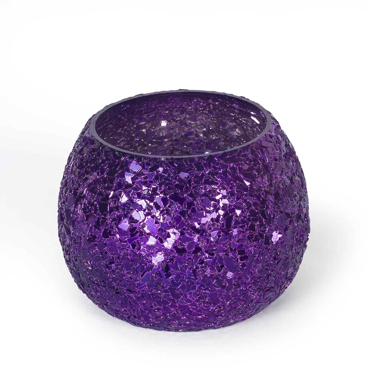 Luminous Glitter Votive-Purple
