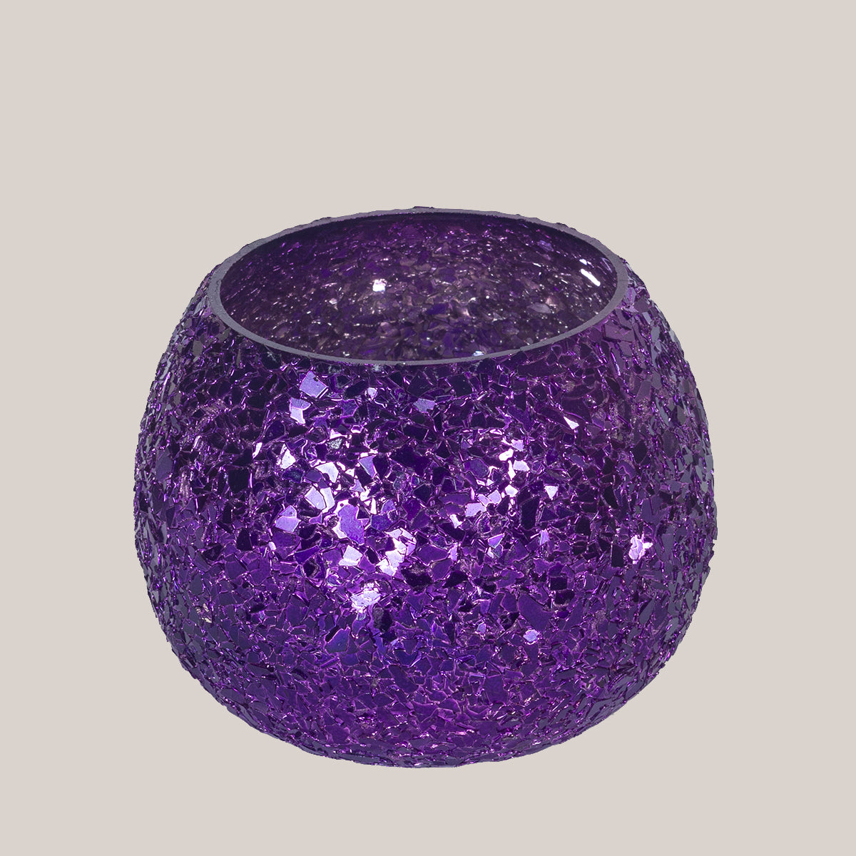 Luminous Glitter Votive-Purple