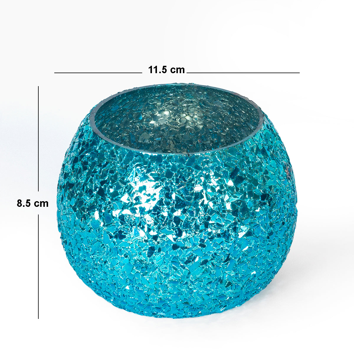 Luminous Glitter Votive-Blue