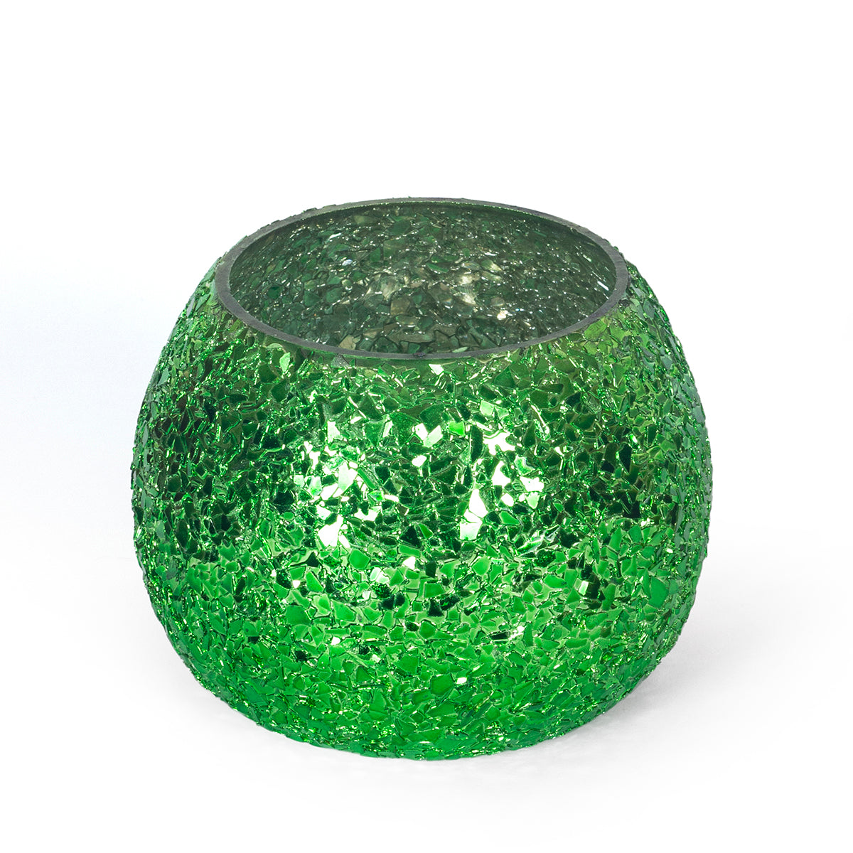 Luminous Glitter Votive-Green