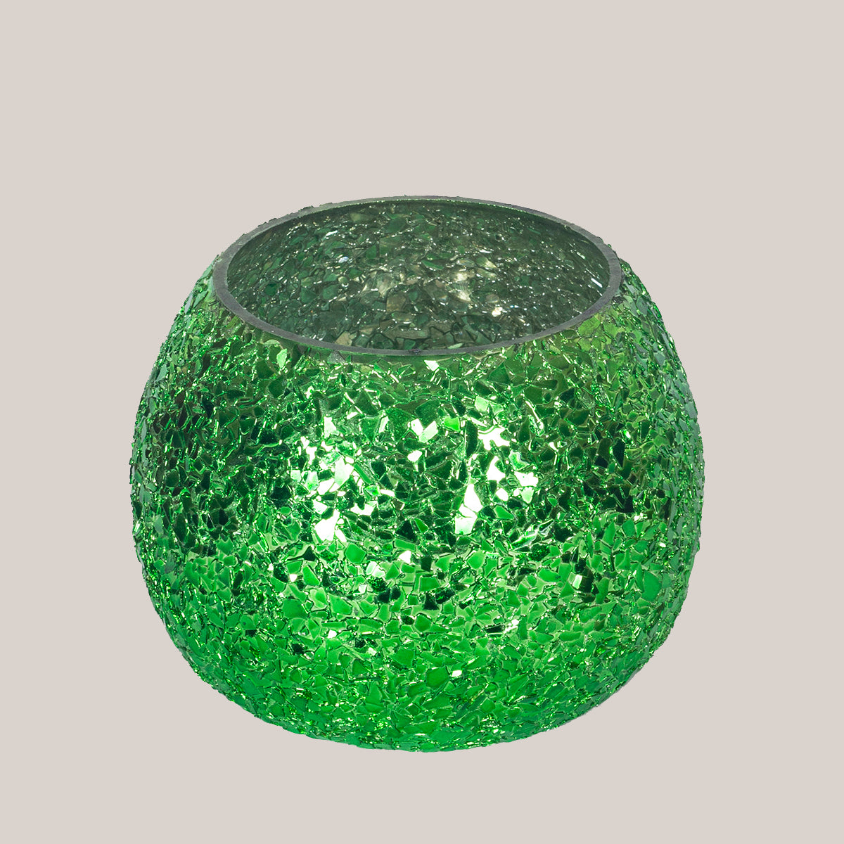 Luminous Glitter Votive-Green
