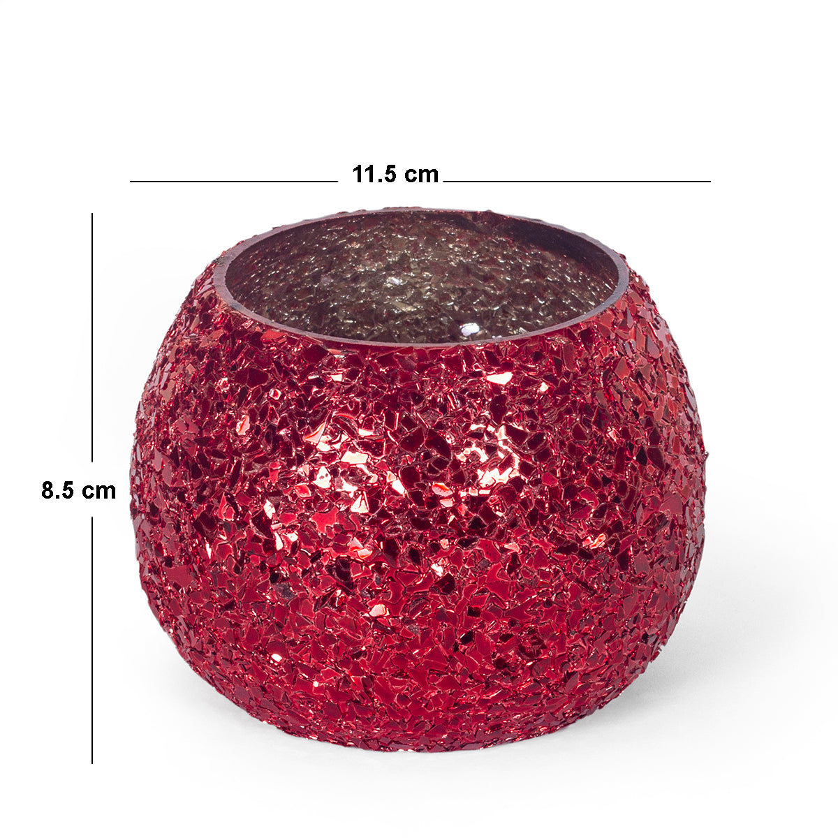 Luminous Glitter Votive-Red