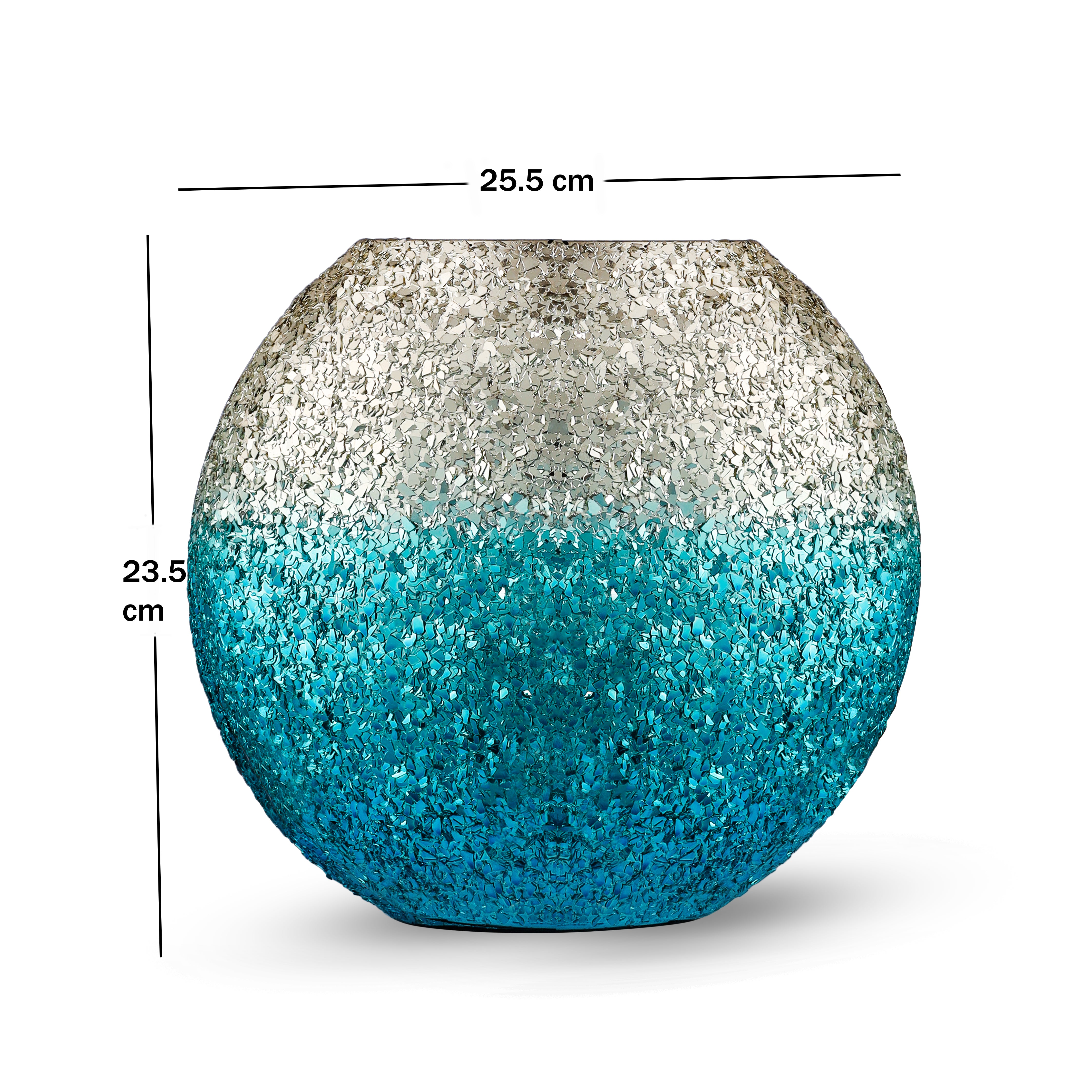 Luminous Glitter Vase - Blue Ombre