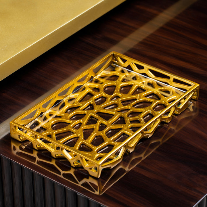 Golden Lattice Tray