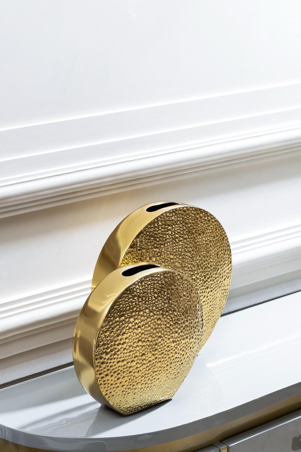 Golden Glow Textured Vase-Large