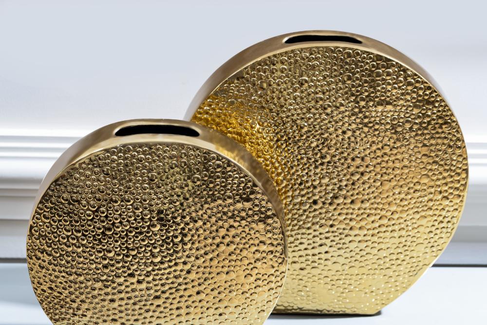 Golden Glow Textured Vase-Large