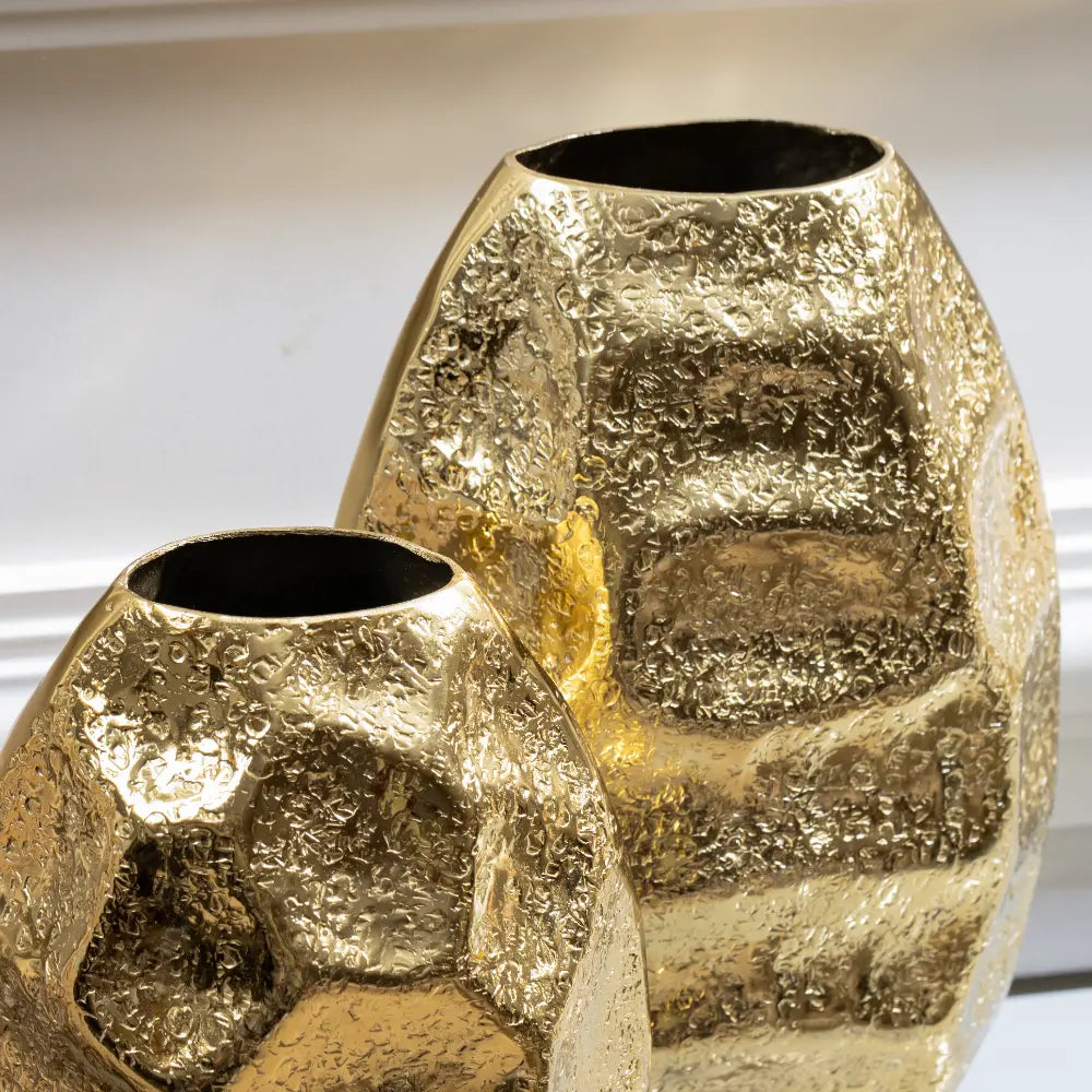 Golden Earth Textured Vase-Small