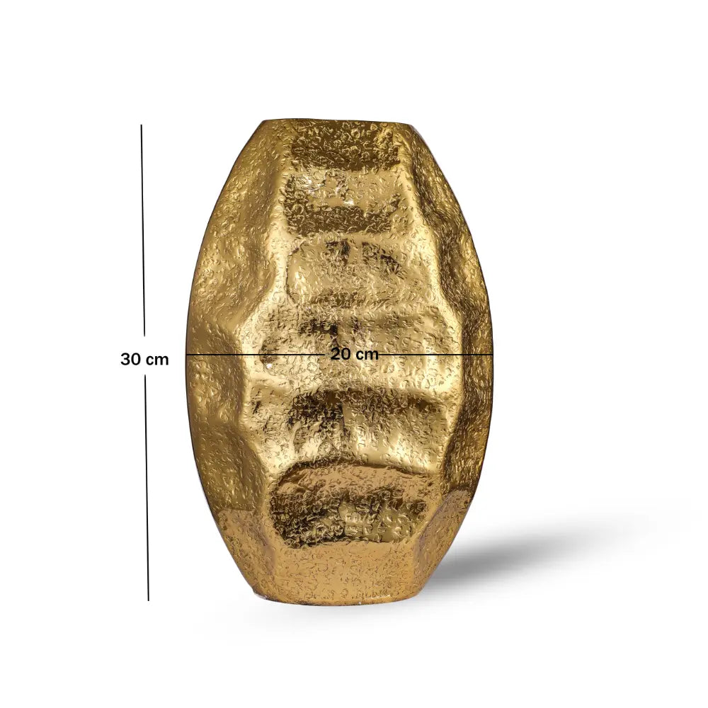 Golden Earth Textured Vase-Large