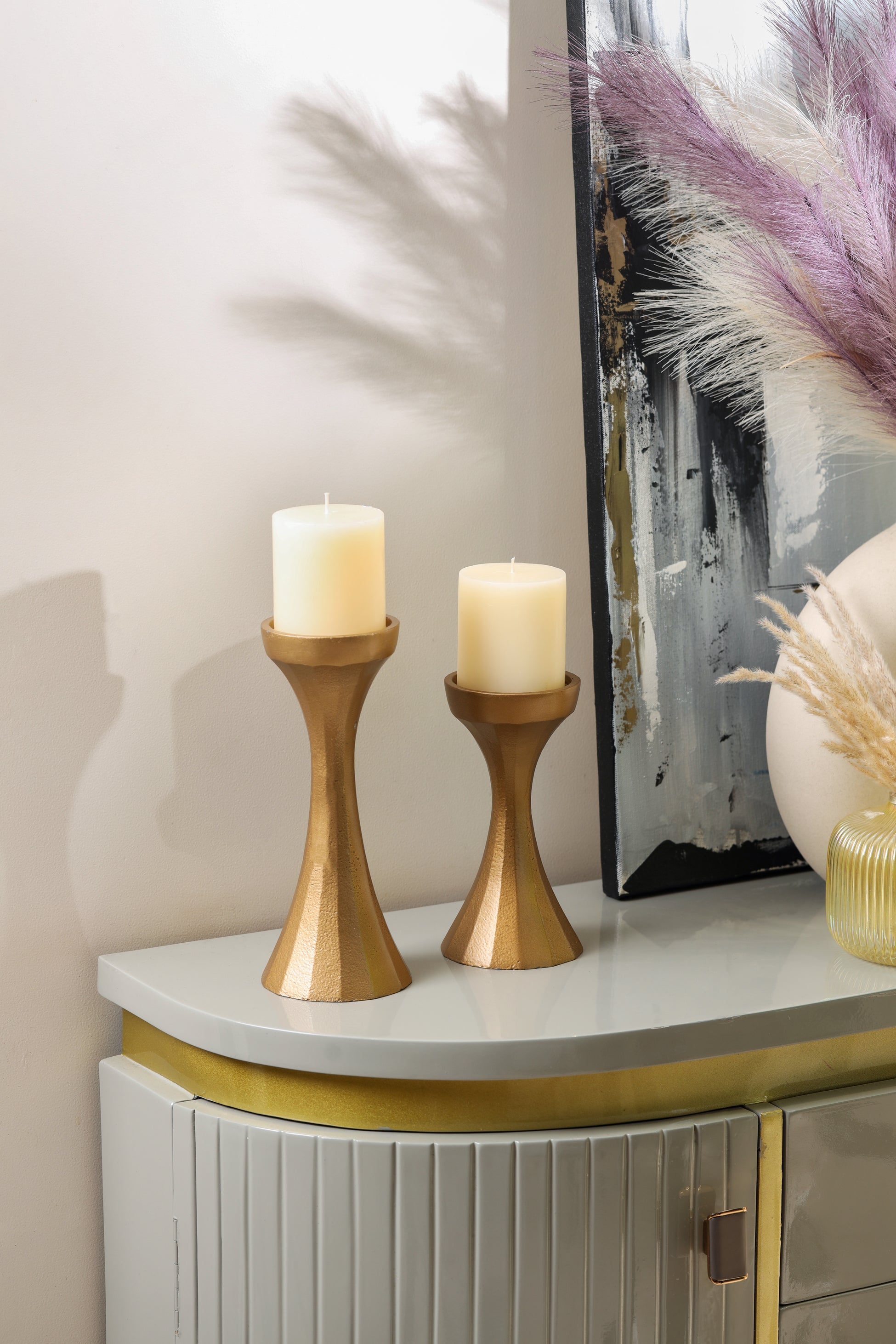 Golden Grace Candle Holders