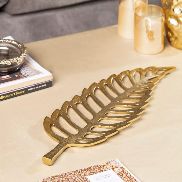 Golden Fern Decorative Tray